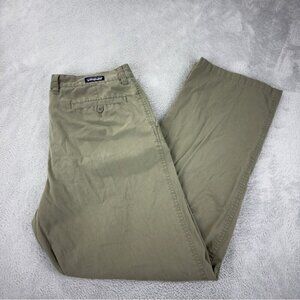 Patagonia Men's Sz 35x29 All Wear Straight Leg Green Pants Organic Cotton 55332
